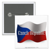 Czech Republic Waving Flag Pin