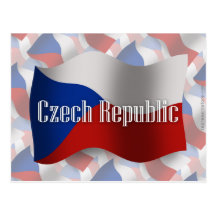 Czech Republic Waving Flag Postcards