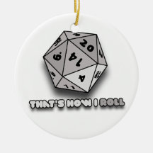 D20 qui est comment je roule le geek ornement