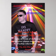 d4, DANCING MAN DISCOS, DJ ELLIOTT, 07599825301... Print
