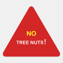 d6 - Food Alert ~ NO TREE NUTS. Sticker