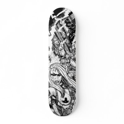D7 PARASITE CITY SKATE BOARD by TheDeadlySeven