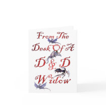 D & D Widow Note Card