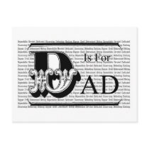 D is for Dad! Post Cards