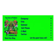 D. J. Dragon King Mardi Gras Theme Plse View Notes Picture Card