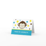 d nkey Folded Thank You Note Cards Boy
