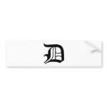 D-text Old English Bumper Stickers