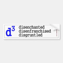 D-to-the-3rd Blue State (VoteJaneDoe) Bumper Stickers