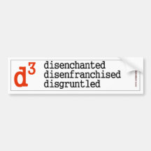 D-to-the-3rd Red State (VoteJaneDoe) Bumper Sticker