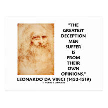 da Vinci Greatest Deception Men Suffer Opinions Postcards