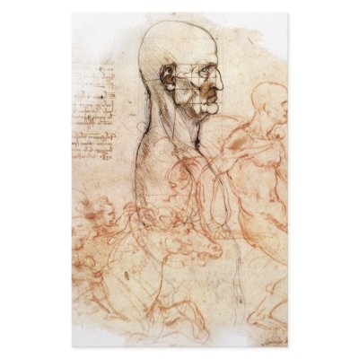da Vinci -- Man and Horse Sketch Personalized Stationery by RisingDesign