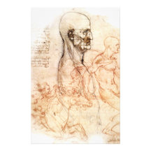 da Vinci -- Man and Horse Sketch Personalized Stationery