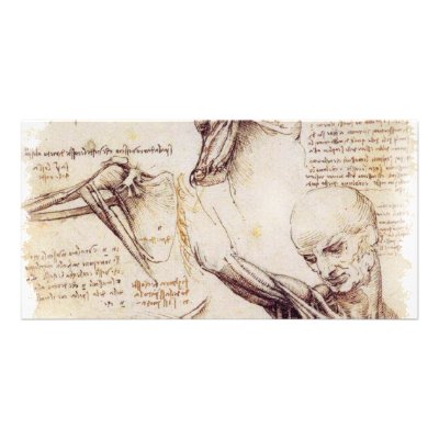 da Vinci -- Shoulder Sketch Photo Card Template by RisingDesign