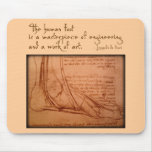 da Vinci: "The human foot is..." Mousepads