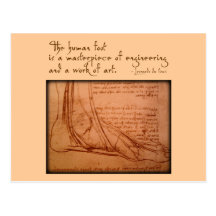 da Vinci: "The human foot is..." Postcards