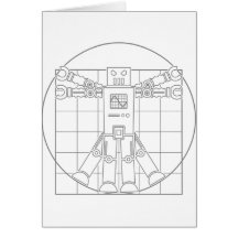 Da Vinci Vitruvian Robot Card