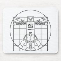 Da Vinci Vitruvian Robot Mousepad