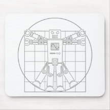 Da Vinci Vitruvian Robot Mousepad