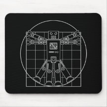 Da Vinci Vitruvian Robot Mousepads