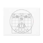 Da Vinci Vitruvian Robot Postcard