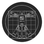 Da Vinci Vitruvian Robot Sticker