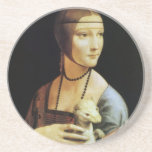 da Vinci's Portrait of Cecilia Gallerani Beverage Coaster