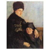Dachauerin With Child By Leibl Wilhelm Letterhead