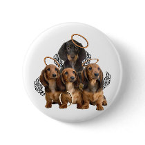 Dachshund angels button