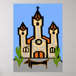 Dachshund At Church Print