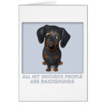 Dachshund (Black and Tan) Favorite Card