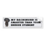 Dachshund (Black and Tan) Honor Bumper Stickers