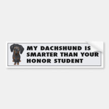 Dachshund (Black and Tan) Honour Bumper Stickers