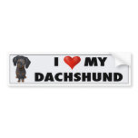 Dachshund (Black and Tan) Love Sticker