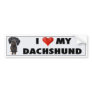 Dachshund (Black and Tan) Love Sticker Bumper Sticker