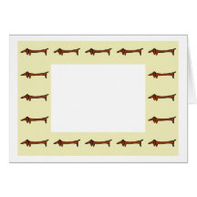Dachshund Border Greeting Cards