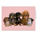 Dachshund Breast Cancer Greeting Card