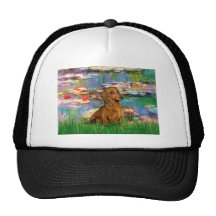 Dachshund (brown1) - Lilies 2 Trucker Hats