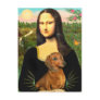 Dachshund (brown1) - Mona Lisa Postcard