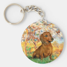 Dachshund (brown1) - Spring Keychains