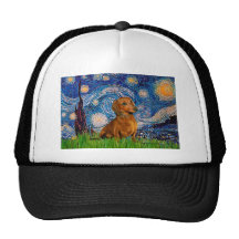 Dachshund (Brown1) - Starry Night Hats