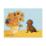 Dachshund (brown1) - Sunflowers Postcards