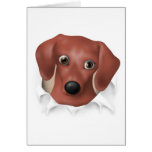 Dachshund (Brown) Busting Out Greeting Card