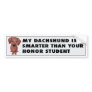 Dachshund (Brown) Honor Student Bumper Stickers