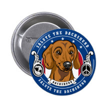Dachshund Button Blue