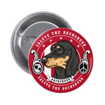 Dachshund Button Red