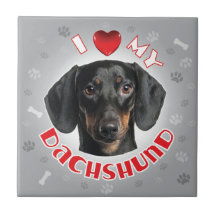Dachshund Ceramic Tile