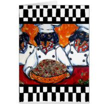 Dachshund Chefs Greeting Cards