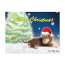Dachshund Christmas Tree Postcard