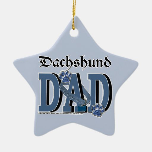 Dachshund DAD Christmas Tree Ornament