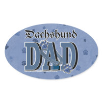 Dachshund DAD Oval Sticker